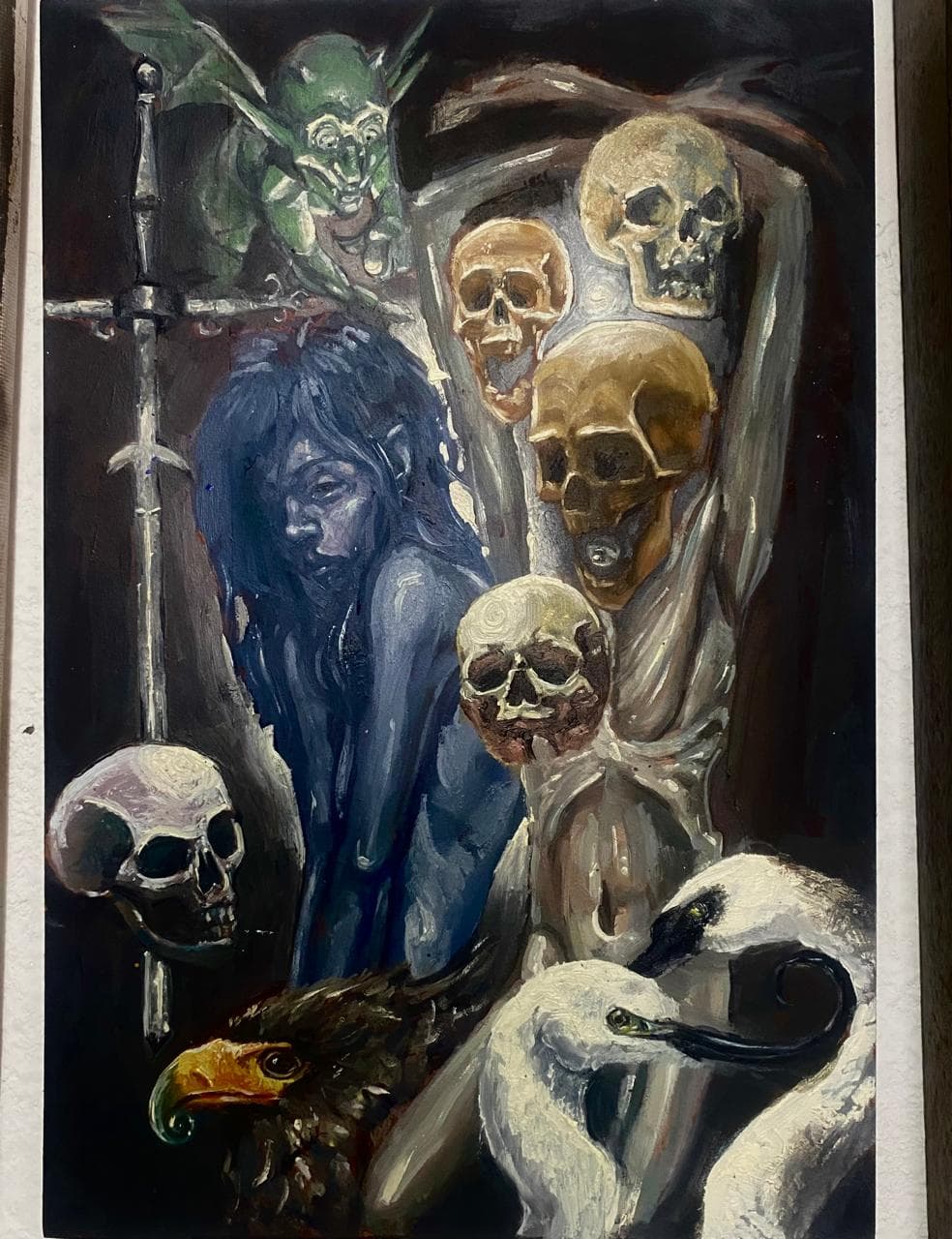 Dark figurative artwork by Zalvador Pineda